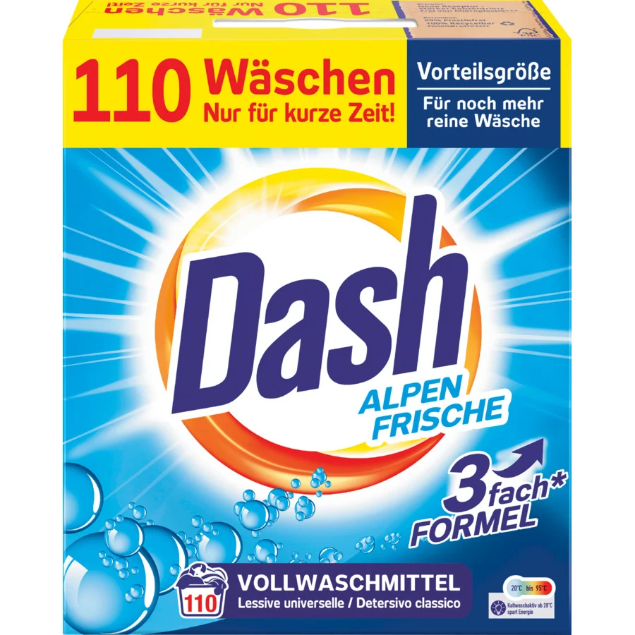 Dash Pulverwaschmittel Alpen Frische 110 Waschgänge