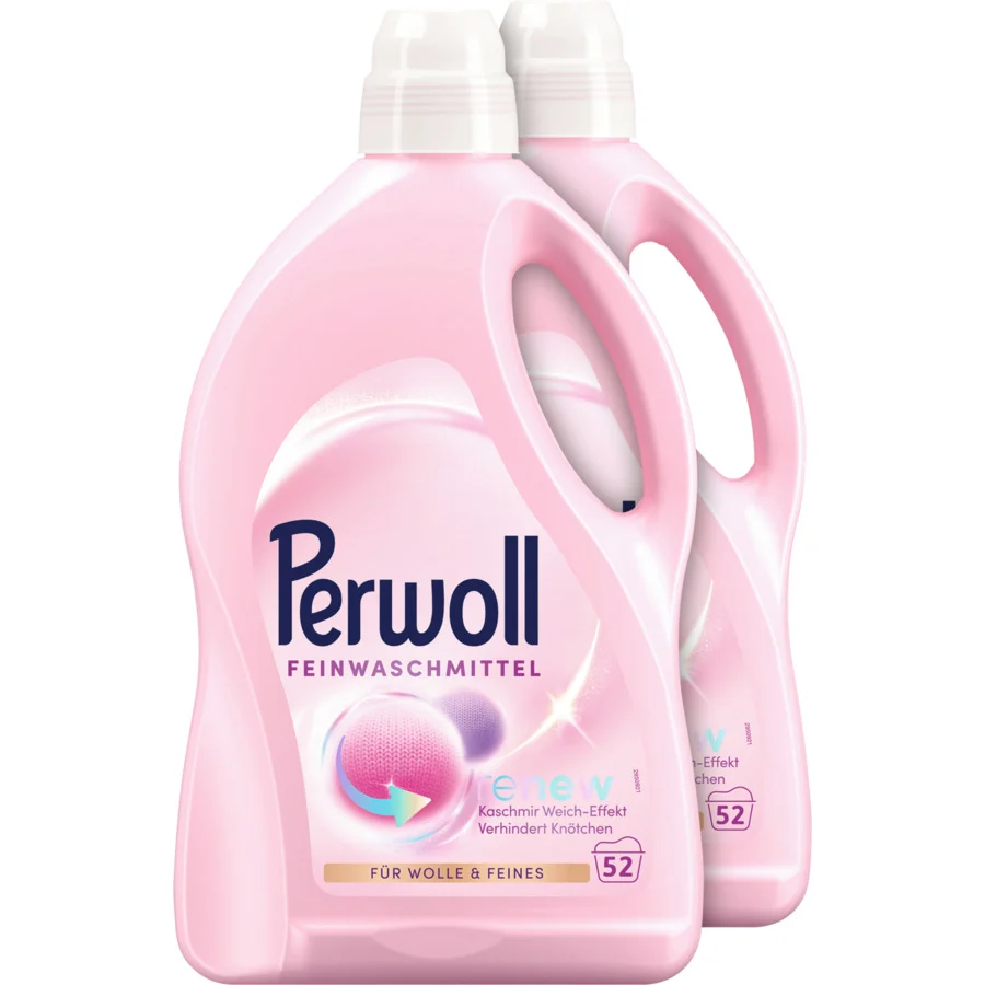 Perwoll Flüssigwaschmittel für Wolle & Feines 3 x 52 Waschgänge