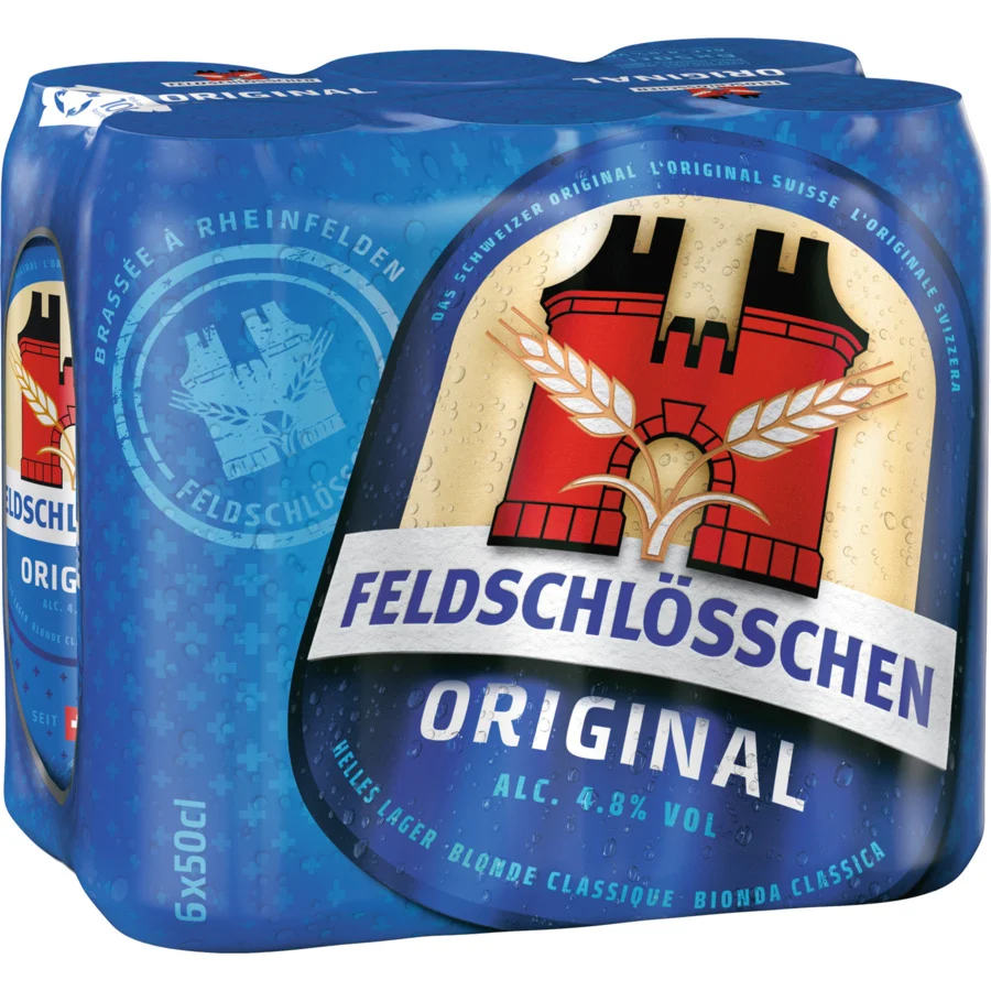 Feldschlösschen Bier 6 x 50 cl Dosen