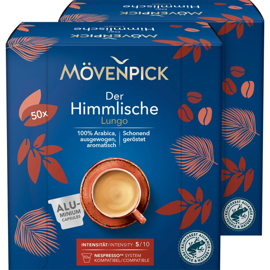 Mövenpick Kaffee Lungo der Himmlische 50 Kapseln