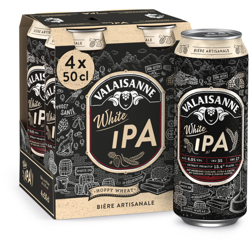 Valaisanne White IPA Bier 4x50cl