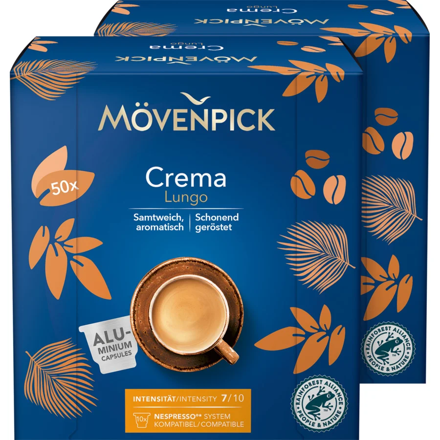 Mövenpick Kaffee Lungo Crema 50 Kapseln