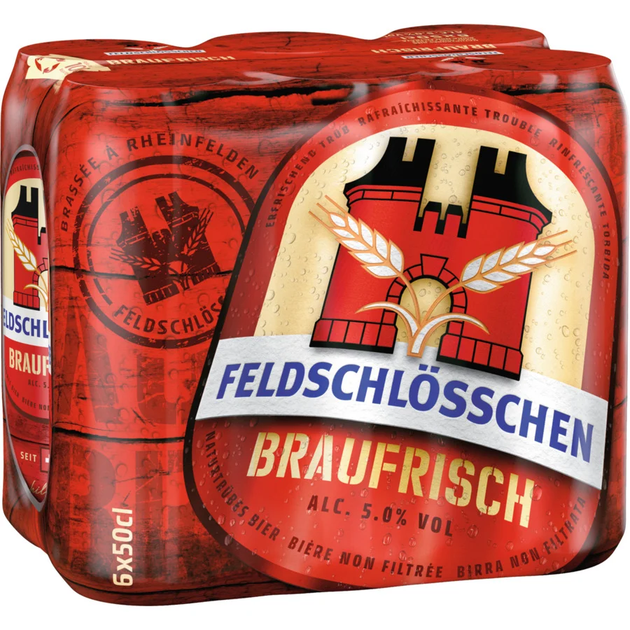 Feldschlösschen Bier Braufrisch 6 x 50 cl