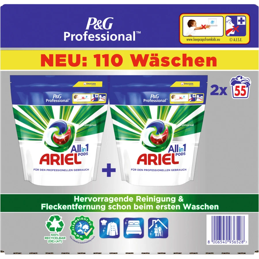 Ariel Professionals Wäschepods Universal 2 x 50 Waschgänge