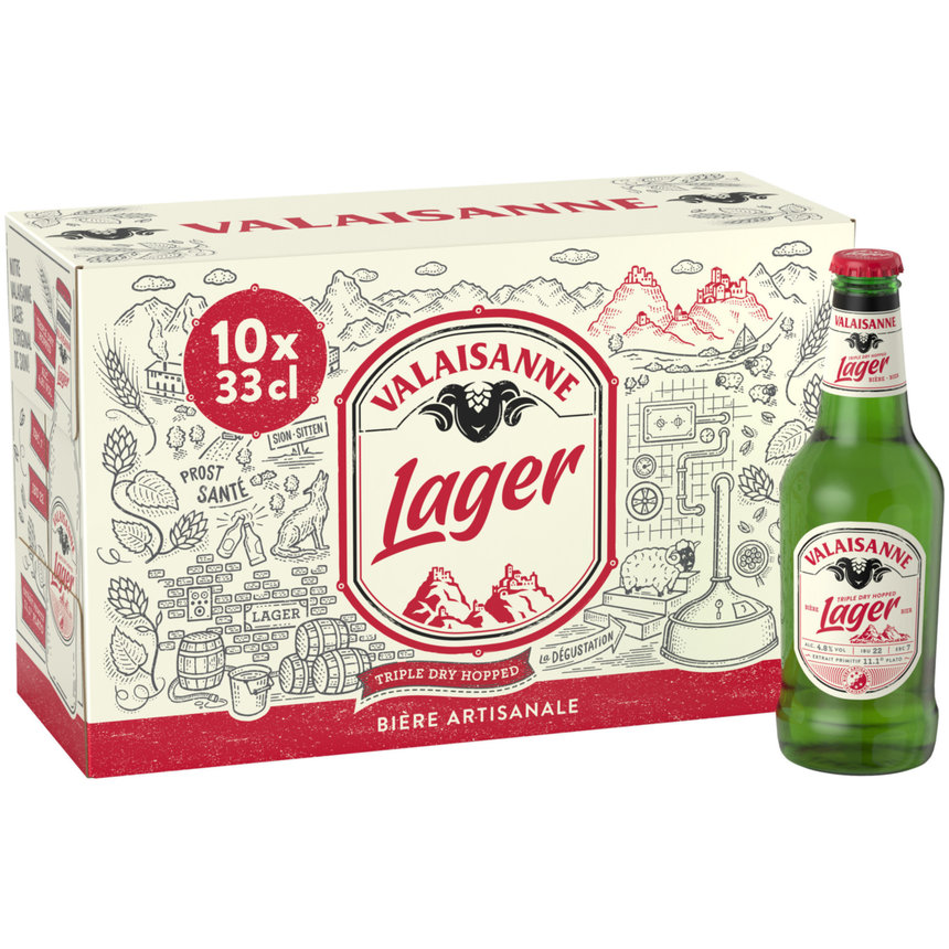 VALAISANNE Lager Bier 18x33cl