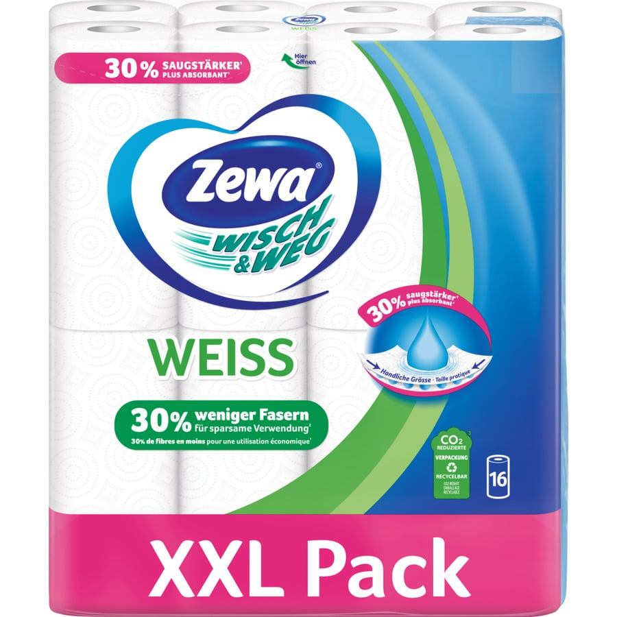 Zewa Haushaltspapier weiss 16 Rollen