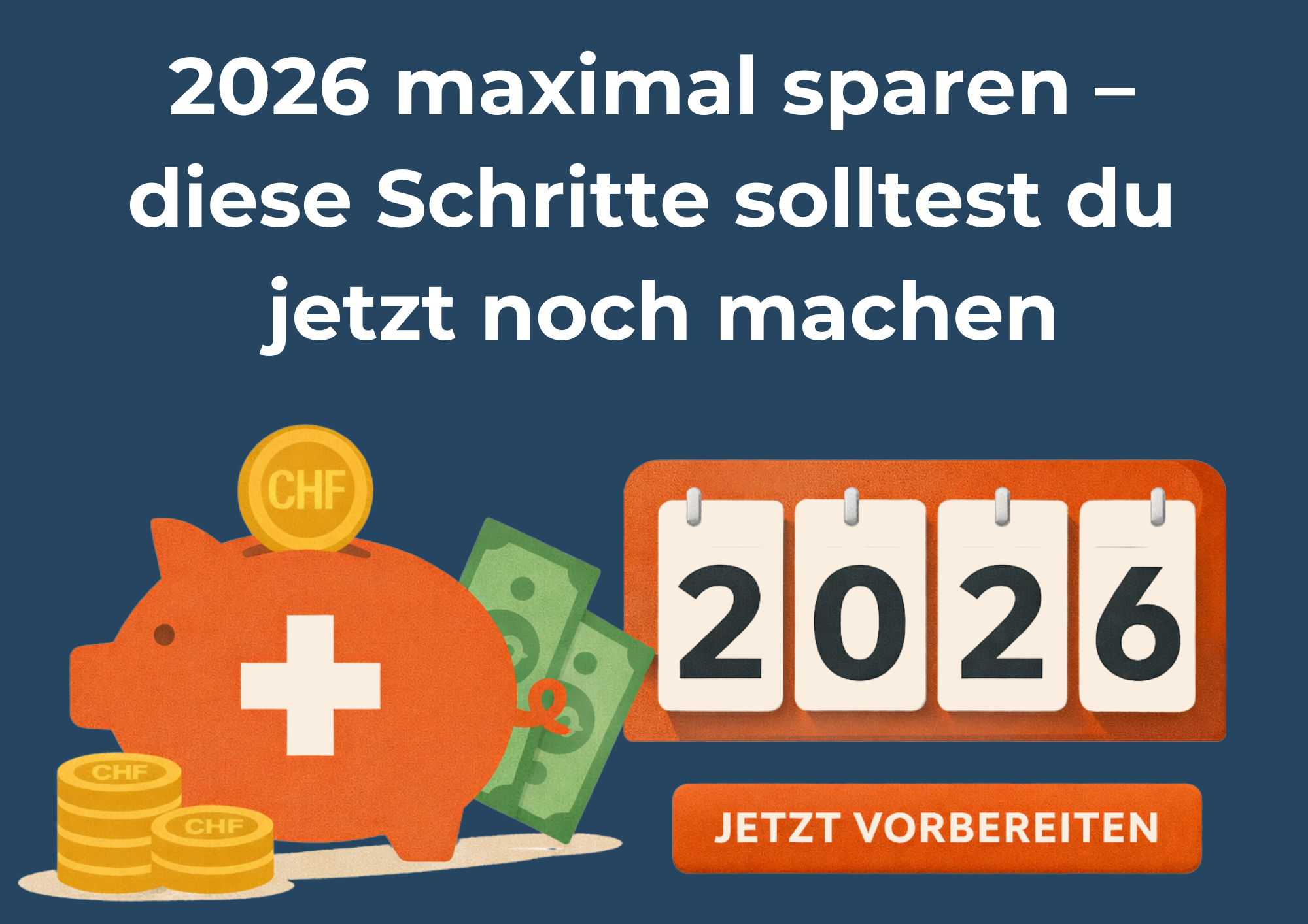 Mehr über den Artikel erfahren Was du 2025 noch tun kannst, um 2026 maximal zu sparen